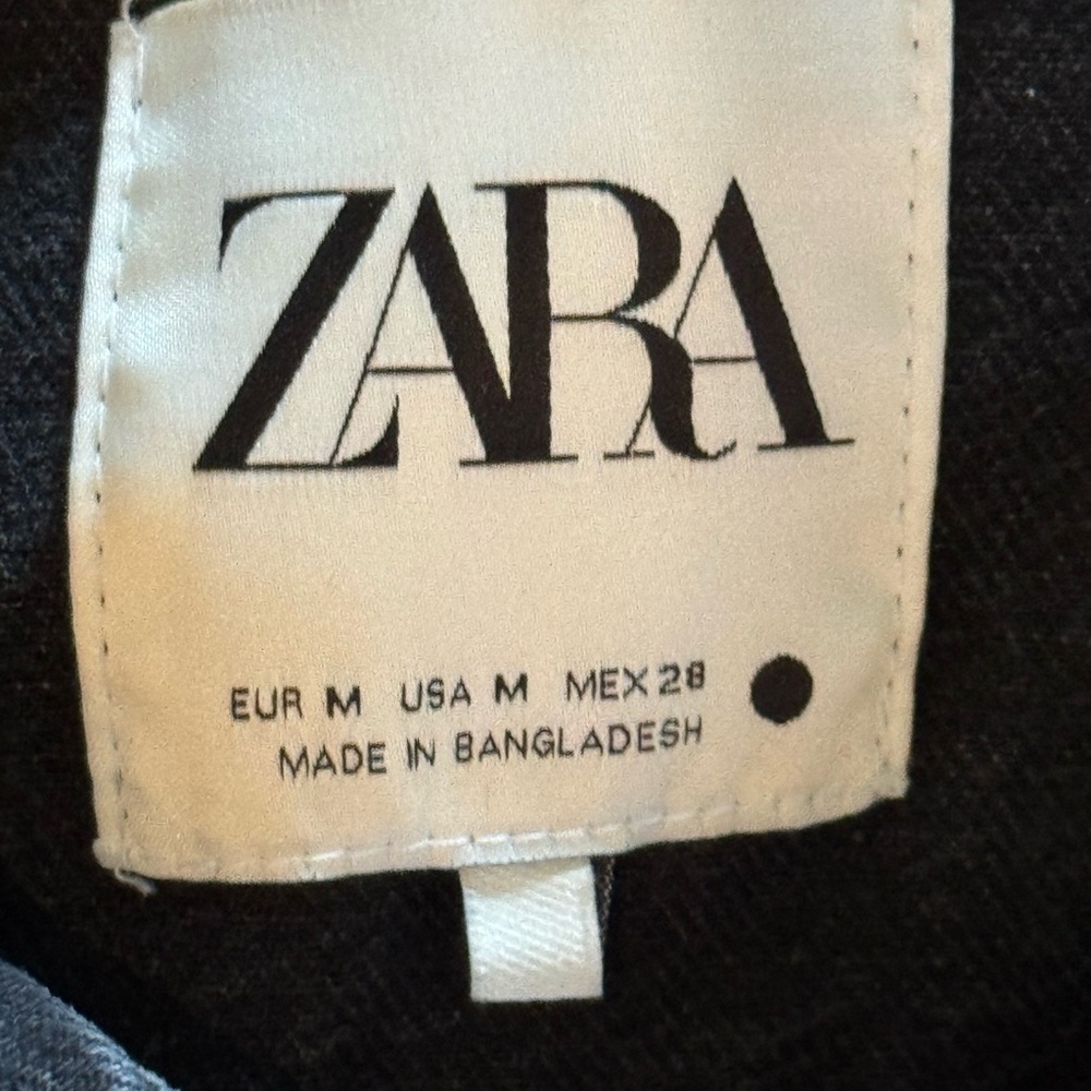 Zara black denim The Zoe mini dress size medium - Picture 6 of 13